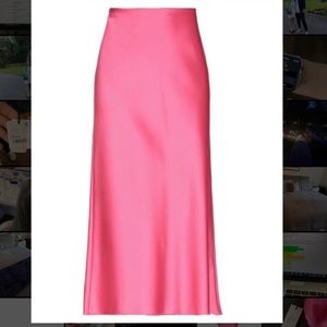 Maeve mid length slip skirt- wild pink